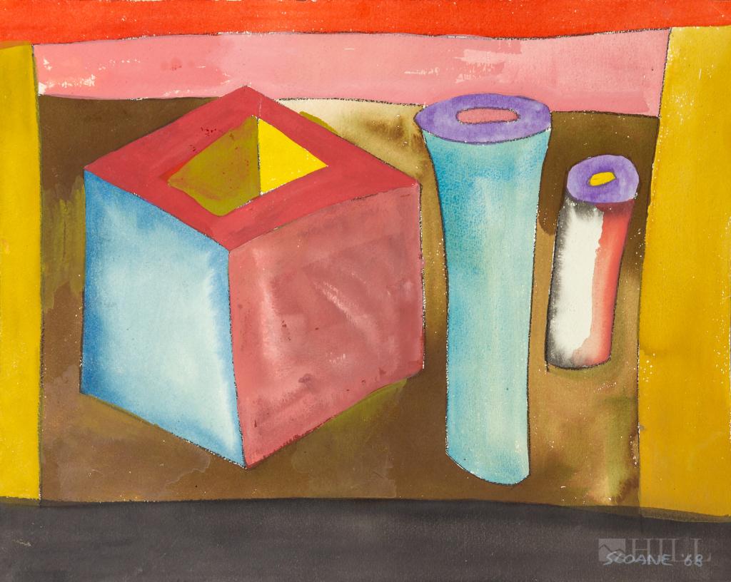 Patricia Sloane b1934 Abstract Watercolor Painting (1 of 4)