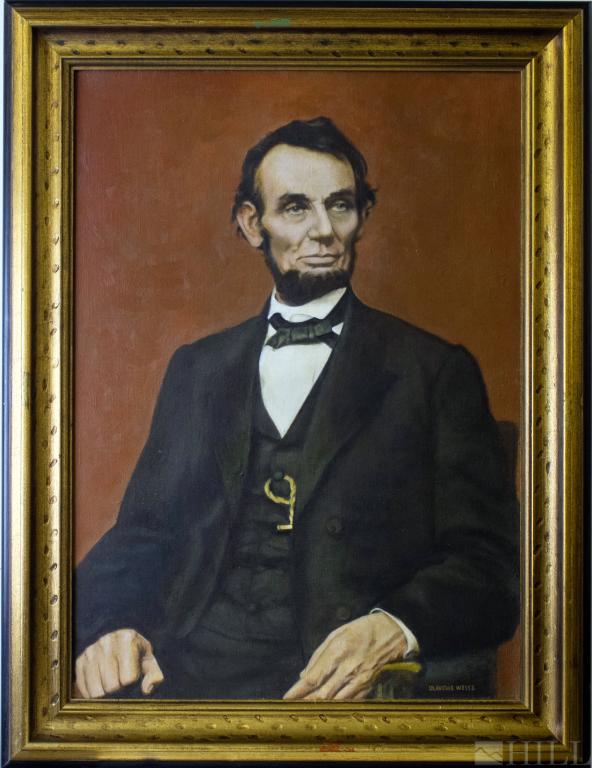 Blanch Weiss (20/21 Cen.) Abraham Lincoln Painting (1 of 5)