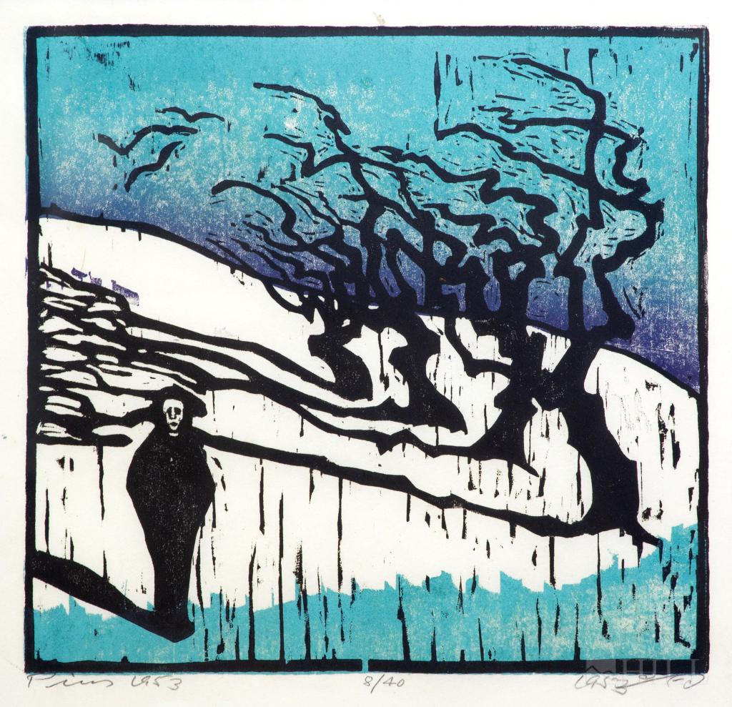 Yaacov Pins b.1917 Mid Century L/E Monotype SIGNED (1 of 4)