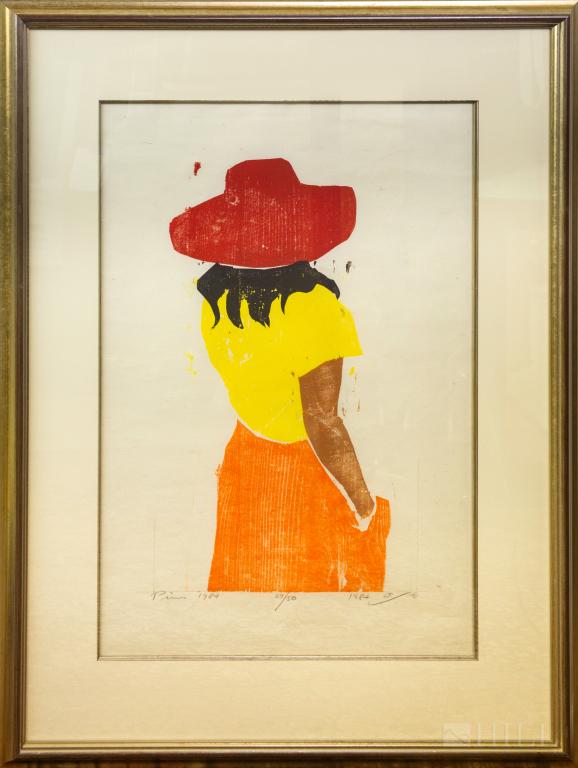 Yaacov Pins 1984 L/E Color Monotype Print SIGNED (1 of 4)