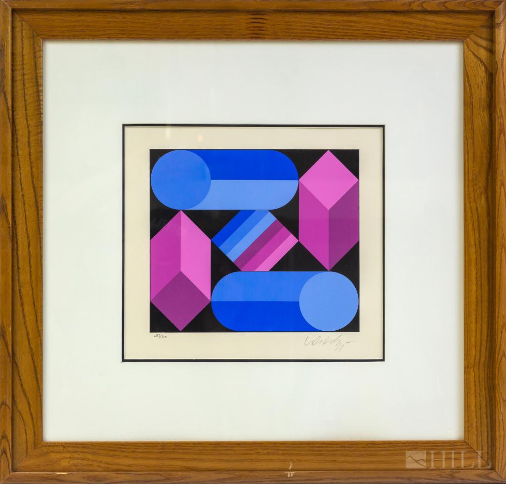 Victor Vasarely Geometric Op Art Serigraph SIGNED (1 of 5)