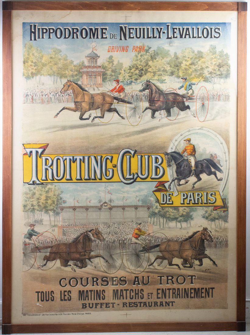 French Trotting Horse Paris Advertisement Poster (1 of 4)