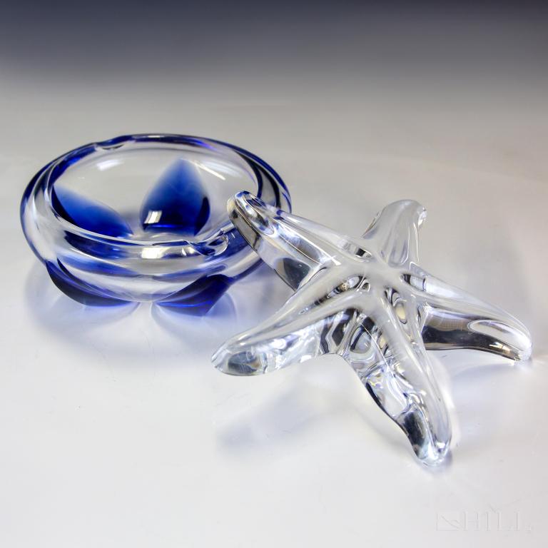 LALIQUE Star Dish & Baccarat Starfish Figurine Lot (1 of 6)