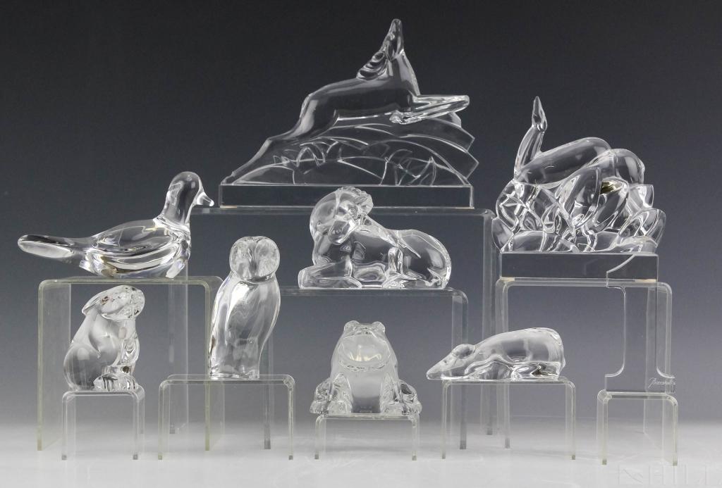 9 Baccarat Crystal Paperweight Animal Figurines (1 of 11)