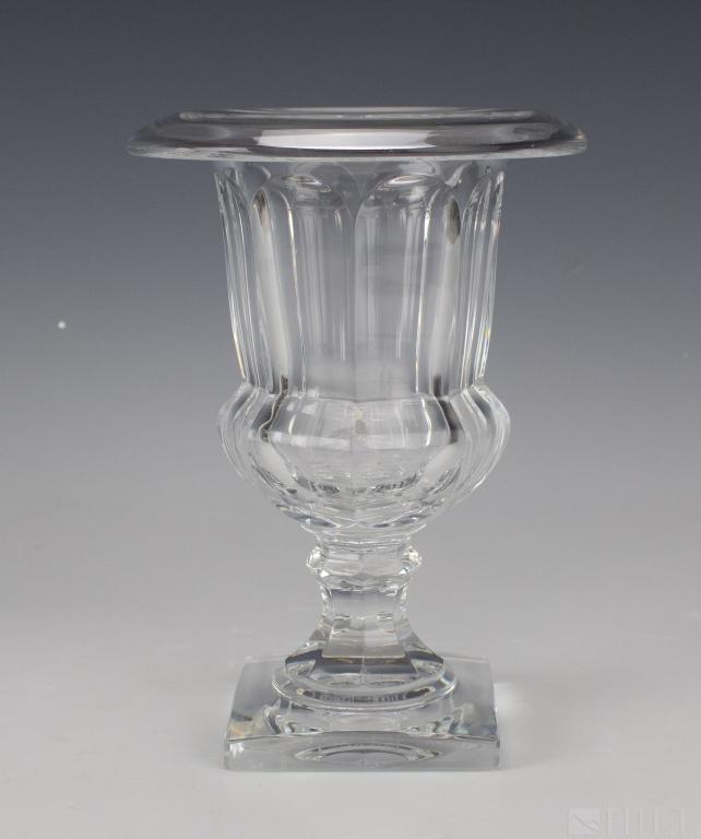 Baccarat 8" French Crystal Garniture Footed Vase (1 of 5)