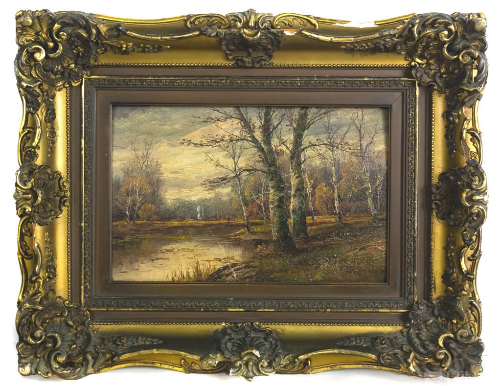 George Lambert Oil On Board Landscape Painting (1 of 5)