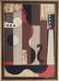 Albino Galvano Cubist Mixed Media Collage Painting
