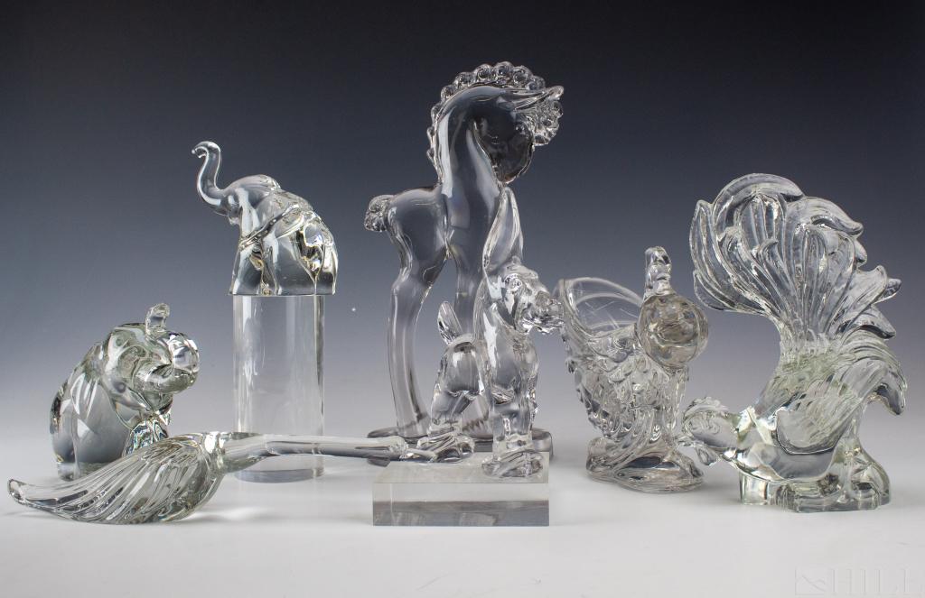 7 Heisey Rare Animal Swan Horse Elephant Figurines (1 of 8)