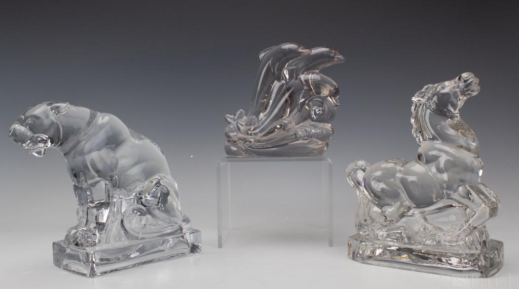 3 New Martinville Glass Panther & Animal Figurines (1 of 4)