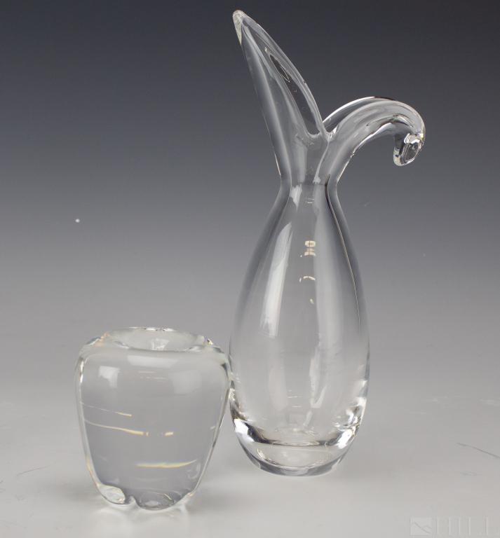 Steuben Crystal Art Glass Apple Paperweight & Vase (1 of 4)