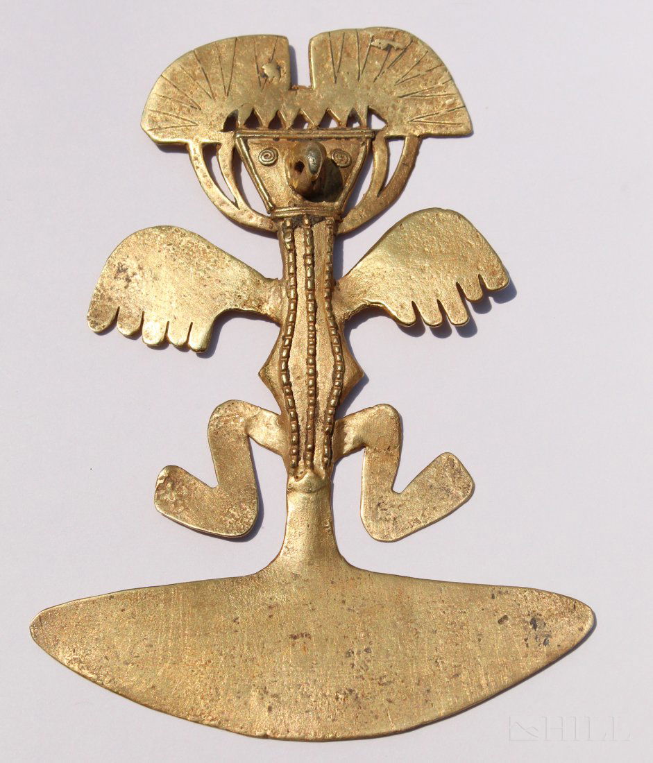 Large Pre Columbian 51% Gold Bird Pendant 37 Grams (1 of 4)