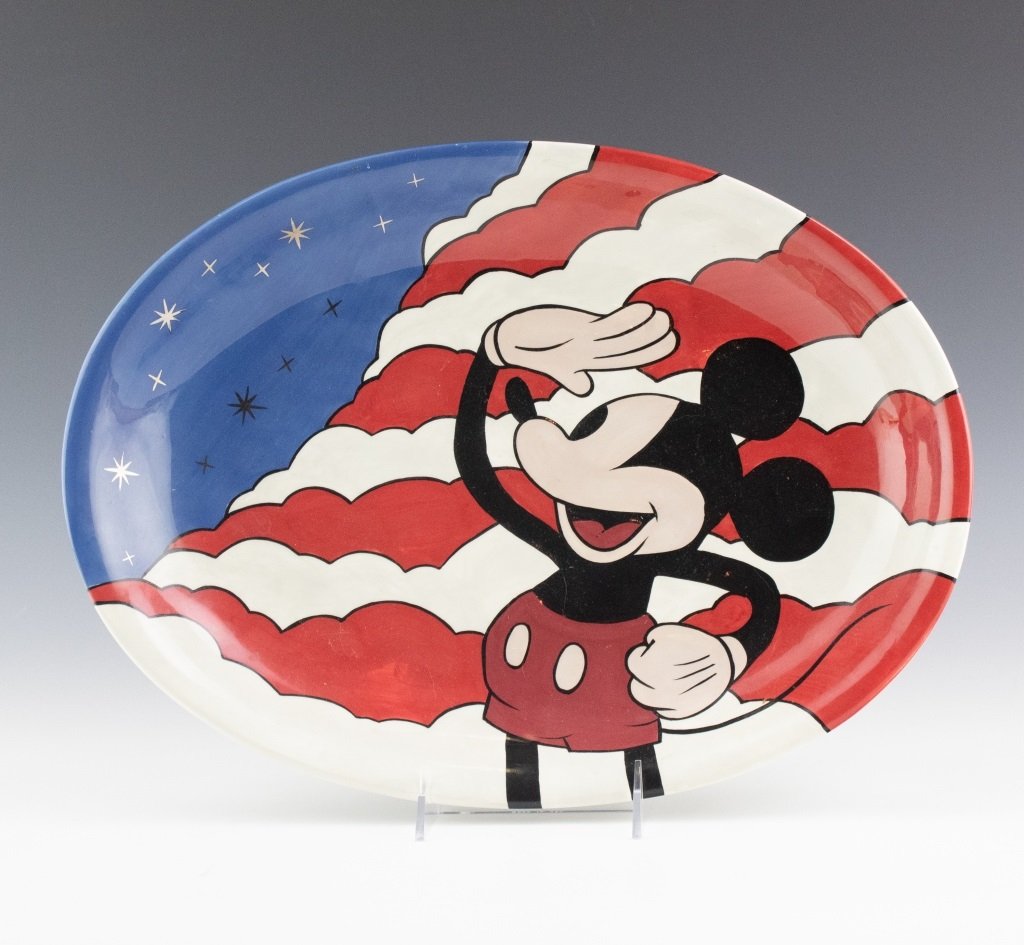 Walt Disney MICKEY MOUSE L/E American Flag Platter (1 of 3)
