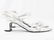 Chanel Sliver Leather Strappy Heel Sandal Pump 36