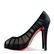 Louboutin Red Bottoms Black Sheer Heel Shoes 36 - 5