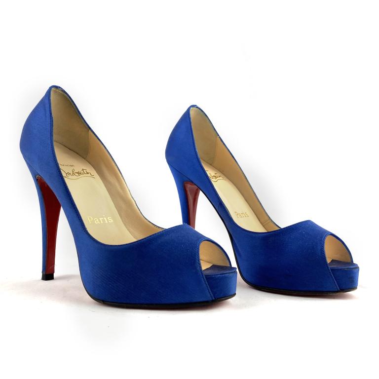 blue red bottom heels