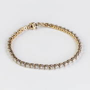 14k White Gold 6 CTTW Diamond Tennis Bracelet 7" (1 of 6)