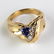 Ladies 14k Gold Diamond & Tanzanite Gemstone Ring - 2
