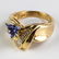 Ladies 14k Gold Diamond & Tanzanite Gemstone Ring - 4
