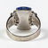 Retro 18k White Gold Diamond & Lapis Ring Size 8 - 4