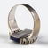 Retro 18k White Gold Diamond & Lapis Ring Size 8 - 5