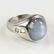 Men's 14K Gold Blue Star Sapphire Diamond Ring