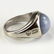 Men's 14K Gold Blue Star Sapphire Diamond Ring - 5