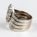 Ladies Retro 14k White Gold Diamond Chevron Ring - 3