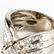 Ladies Retro 14k White Gold Diamond Chevron Ring - 6