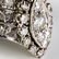 Ladies Retro 14k White Gold Diamond Chevron Ring - 8