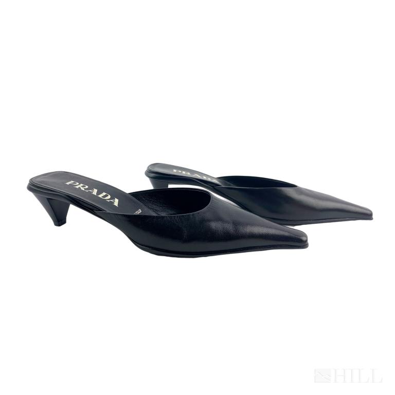 Prada etiquette deals slingback flat
