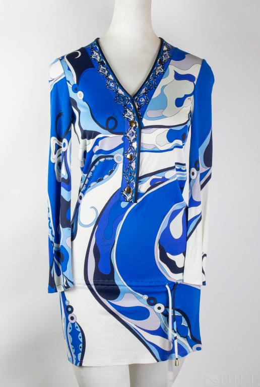 Emilio Pucci Long Sleeve V Neck Drawstring Jersey (1 of 4)