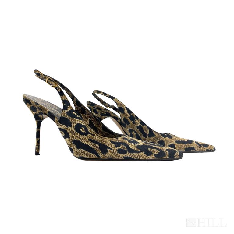 Dolce & Gabanna Pointed Toe Sling Back Heels 37 (1 of 7)