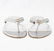 Dolce & Gabanna Silver Sparkle Flat Sandals Sx 36