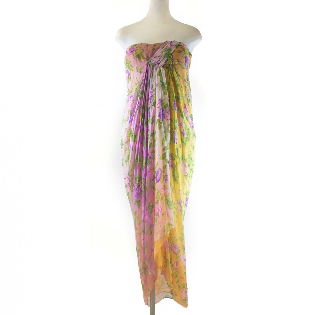 Oscar DeLa Renta Chifon Strapless Dress & Jacket (1 of 10)