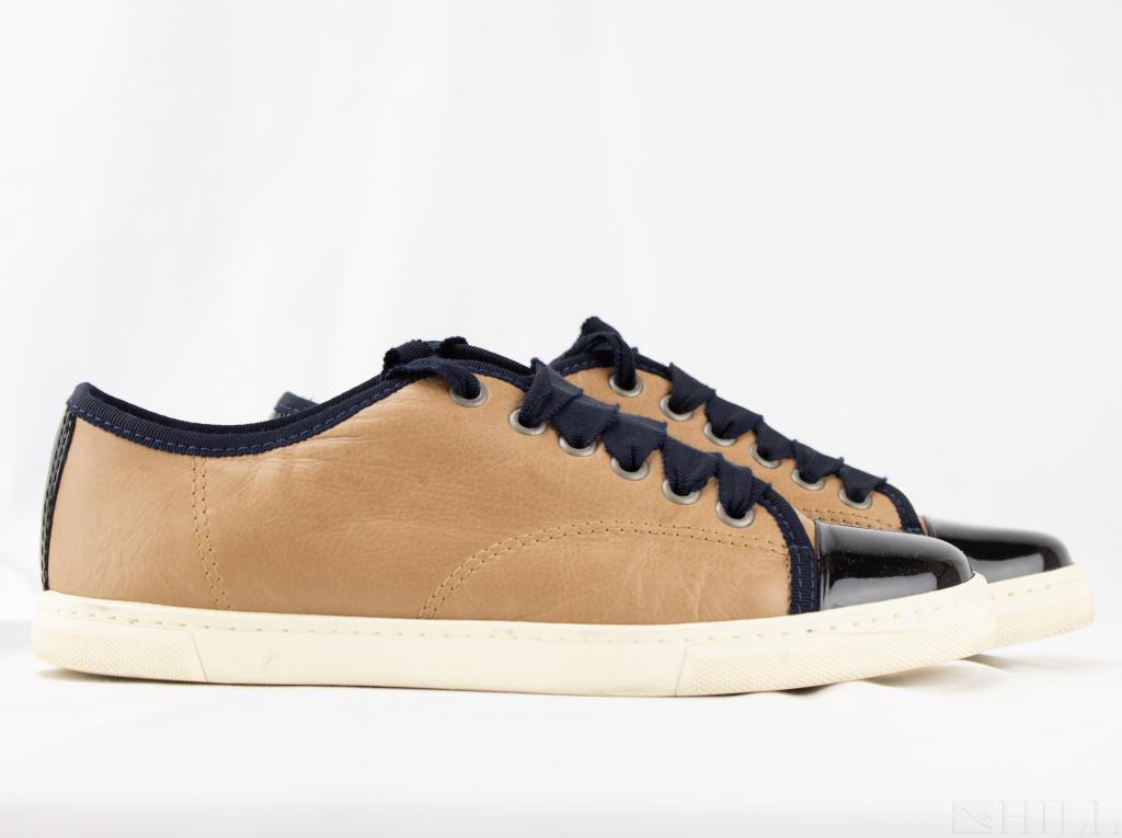 Lanvin Brown Leather Ribbon Laced Sneakers Size 36 (1 of 5)