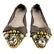 Miu Miu Brown Leather Jeweled Ballerina Flats 36