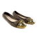 Miu Miu Brown Leather Jeweled Ballerina Flats 36 - 2