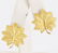 Pair Buccellati 18k 750 Yellow Gold Leaf Earrings