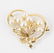 Fine Mikimoto 14k Yellow Gold Pearl Pin Brooch