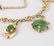 Vintage 14k Yellow Gold Green Jade Charm Bracelet - 2