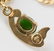 Vintage 14k Yellow Gold Green Jade Charm Bracelet - 4
