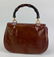 Gucci 1960-70 Vintage Leather Bamboo Handbag Purse - 3