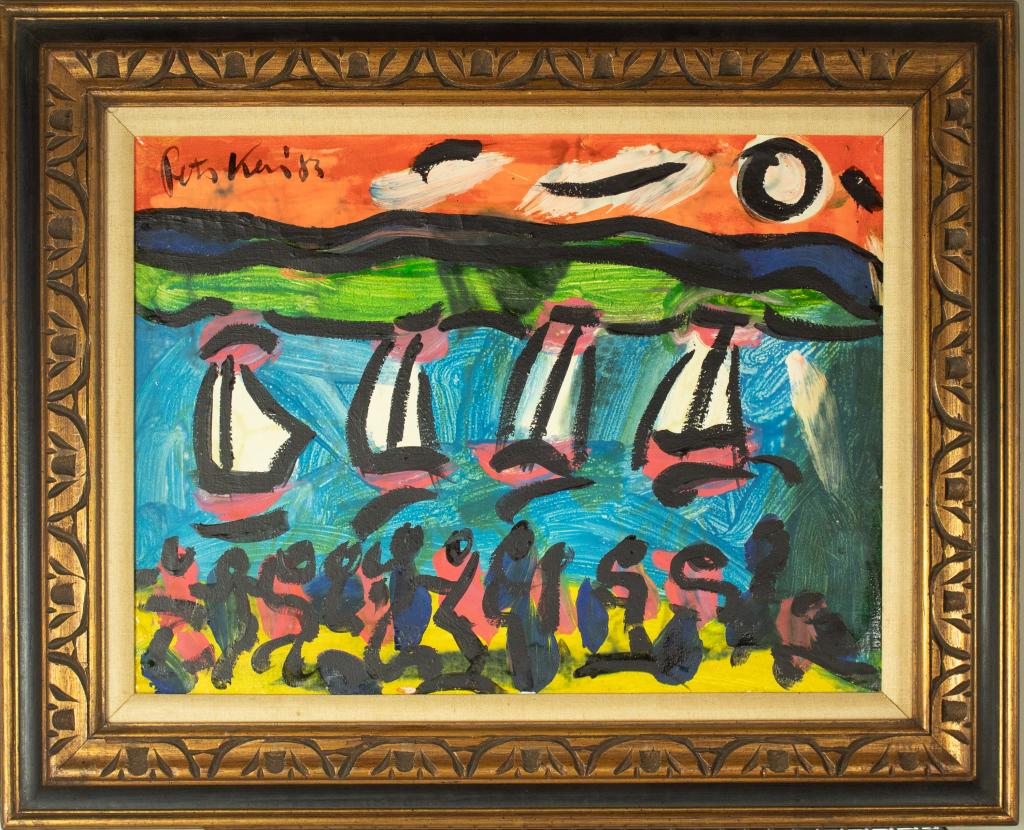 Peter Keil (German B1942) Miami Beach Oil Painting (1 of 4)