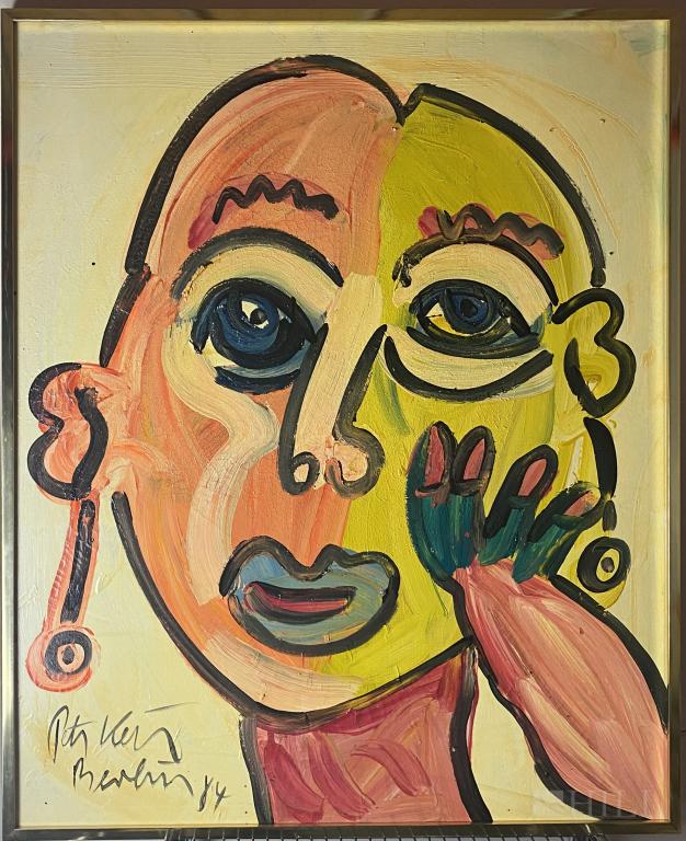 Peter Keil (German, B1942) Boy George Oil Painting (1 of 5)