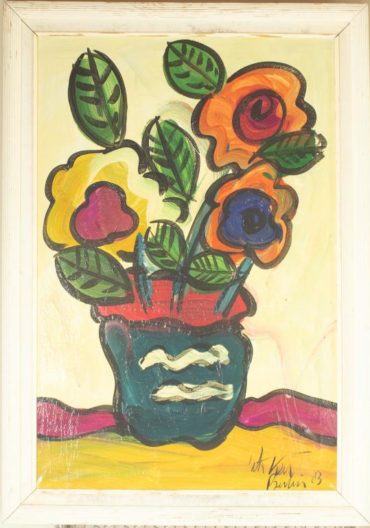 Peter Keil (German, B1942) Spring Flowers Painting (1 of 6)