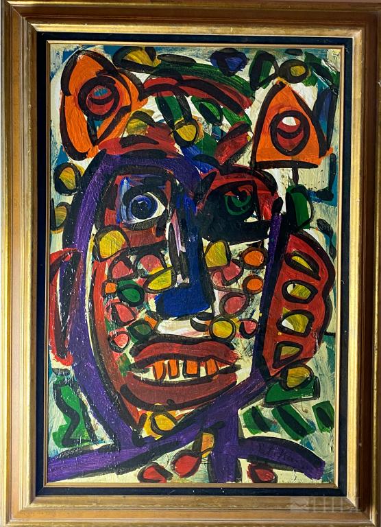 Peter Keil German B.1942 The Wild Man Oil Painting (1 of 5)