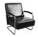 2 Kem Weber Style Tube Steel Leather Club Chairs - 2