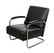 2 Kem Weber Style Tube Steel Leather Club Chairs - 4