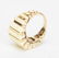 Designer Signed MAZ 14k Gold White Bone Ring Sz 5 - 5