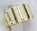 Designer Signed MAZ 14k Gold White Bone Ring Sz 5 - 6